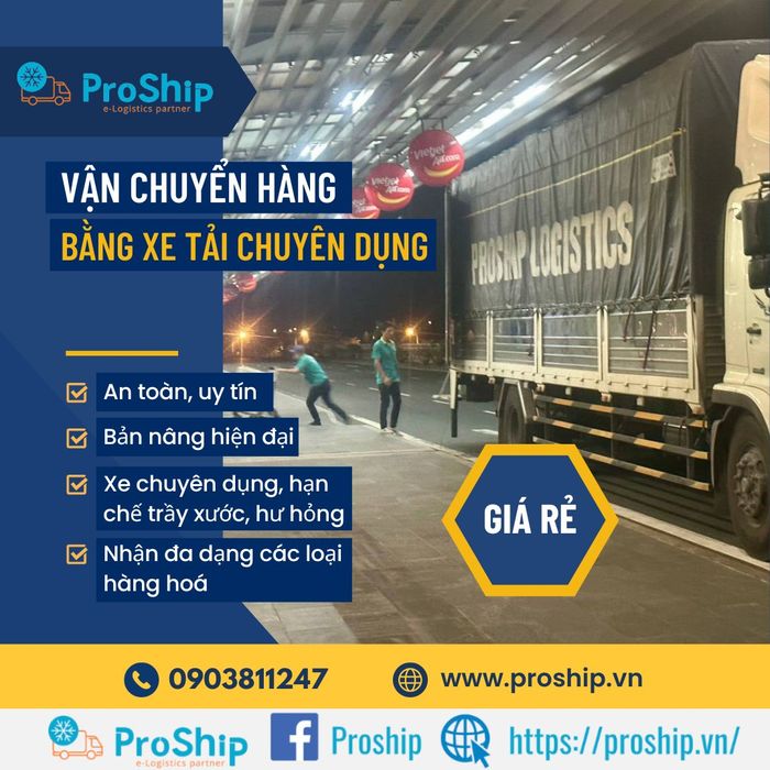 Hình ảnh đội xe vận tải hiện đại của Proship
