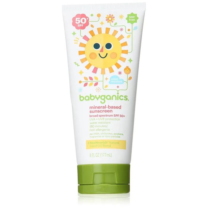 Hình ảnh thực tế kem chống nắng Babyganics SPF 50+ - sản phẩm vàng bảo vệ làn da non nớt của trẻ dưới nắng hè gay gắt
