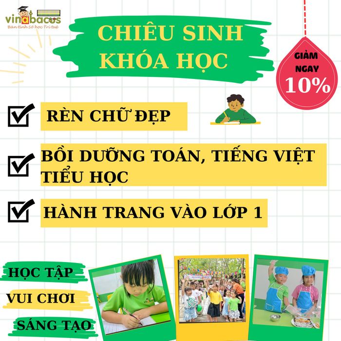 Không gian học tập hiện đại tại Vinabacus Mỹ Tho