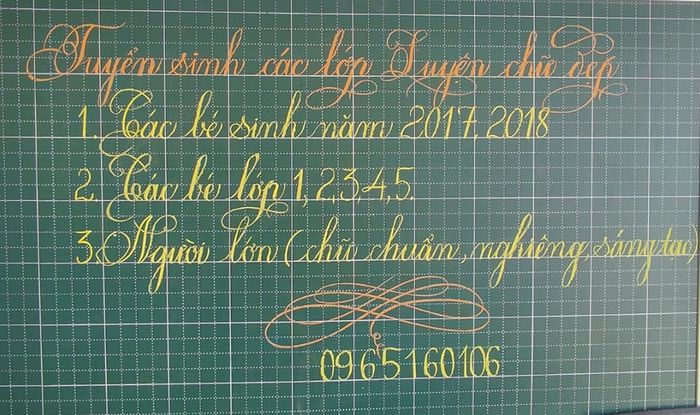 Hình ảnh lớp học tại Trung tâm Luyện Chữ Dương Phát