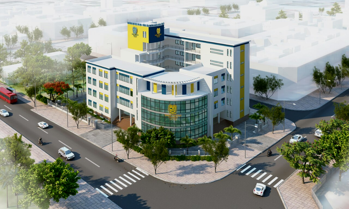Khuôn viên xanh mát của Đại học Bà Rịa - Vũng Tàu