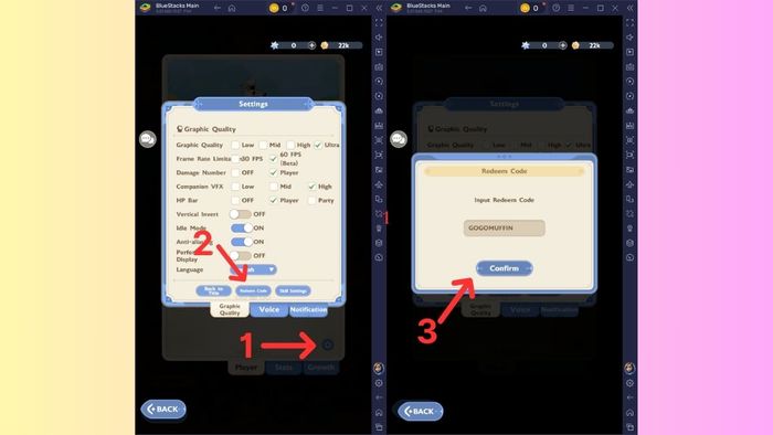 Hướng dẫn chi tiết cách nhập code Xuất Phát Đi Muffin