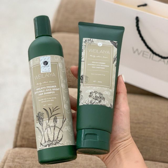 Bộ sưu tập hình ảnh dầu gội xả gừng tươi Weilaiya chính hãng