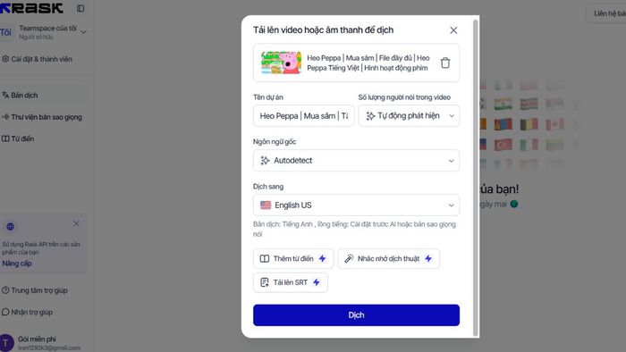 Các bước thực hiện với Rask AI - Giai đoạn 3
