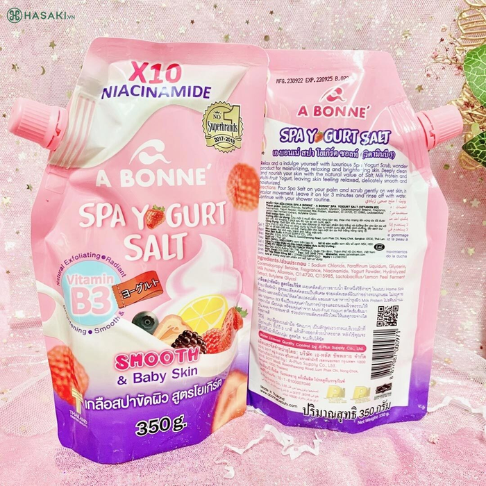 Muối Tắm A Bonne Sữa Chua Làm Sáng & Mềm Mịn Da - Spa Yogurt Salt