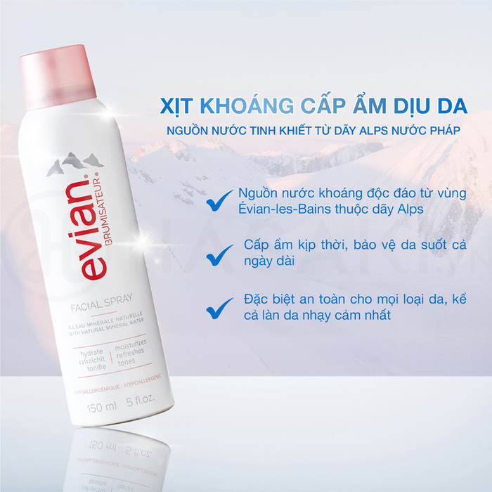 Xịt Khoáng Evian Cấp Ẩm & Làm Dịu Da