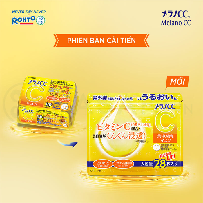 Mặt Nạ Dưỡng Sáng Da, Mờ Thâm Nám Melano CC Whitening Mask 28 Miếng hiện đã có mặt tại Hasaki.