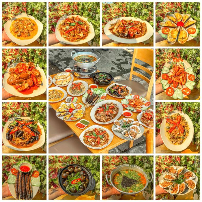 Những món ốc tươi ngon bày bán tại Ốc Biển Quán