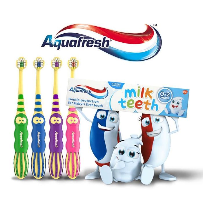 Hình ảnh chi tiết bàn chải Aquafresh Kid Milk Teeth