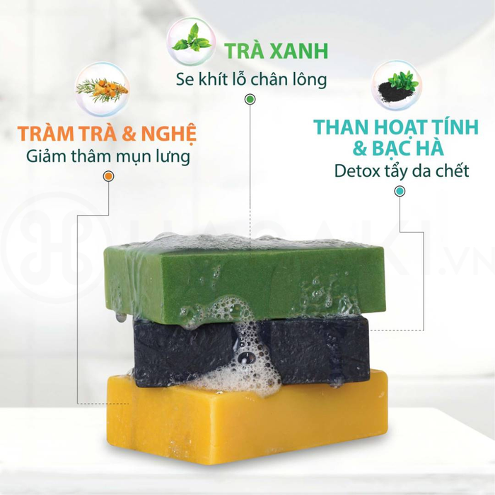 Xà Phòng Milaganics Thảo Mộc Trà Xanh 