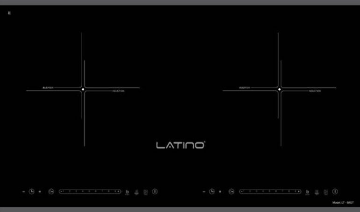 Bếp từ Latino LT-88GT sở hữu 2 vùng nấu với thiết kế tinh tế