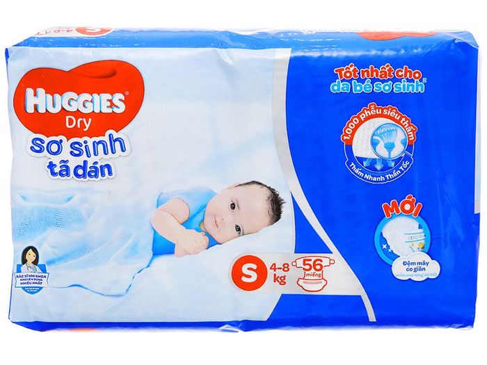 Hình ảnh chân thực Tã dán Huggies Dry phiên bản mới