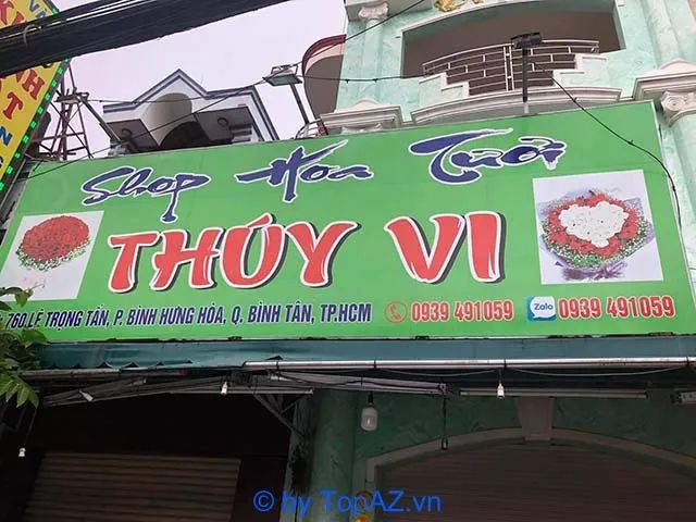 hoa khai trương Bình Tân