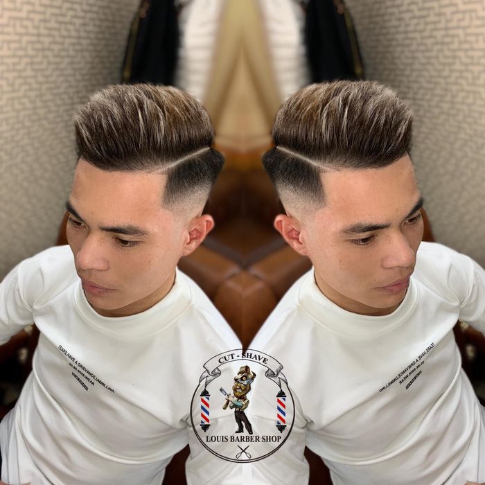 Nghệ nhân Louis BarBer Shop đang tạo kiểu tóc undercut đẳng cấp