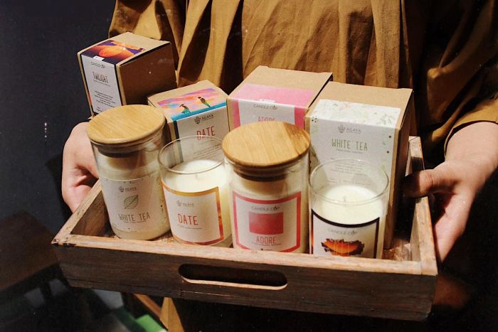 Những mẫu nến nghệ thuật độc đáo tại Tiệm nến thơm đốt.