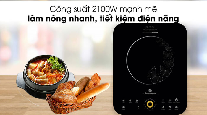 Smartcook ICS-3873 hoạt động với công suất 2.100W mạnh mẽ
