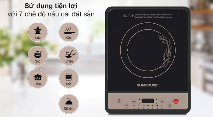 Bếp từ dương 1 vùng nấu Sunhouse SHD6159
