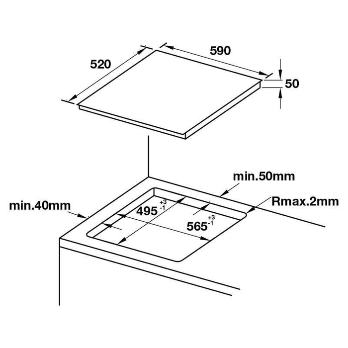Bếp từ âm 4 vùng nấu Hafele HC-IF60D 536.01.911