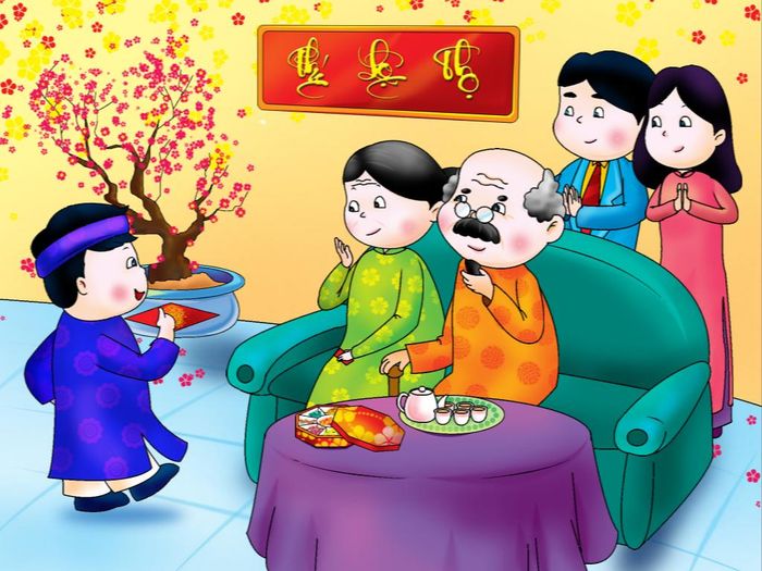 Hình ảnh minh họa: Gia đình đón xuân sum vầy