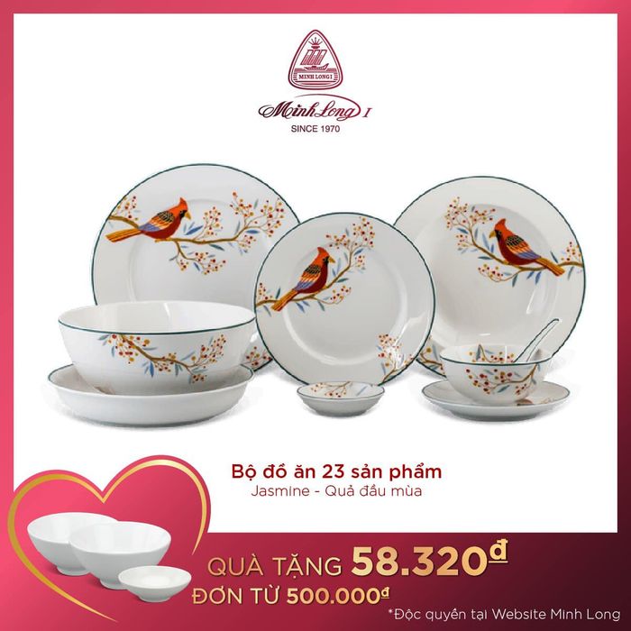 Bộ sưu tập gốm sứ Minh Long đa dạng phong cách