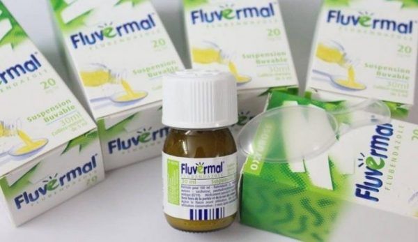 Hình ảnh chai siro Fluvermal chính hãng từ Pháp