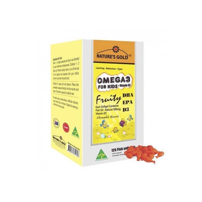 Hình ảnh chi tiết sản phẩm Omega 3 For Kids Nature's Gold - góc nhìn đa chiều