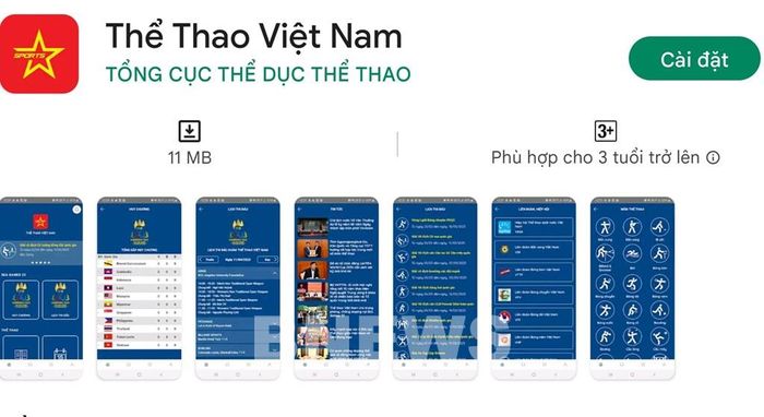 Trải nghiệm ứng dụng Thể thao Việt Nam