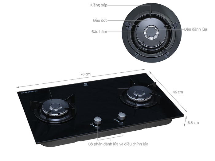 Bếp gas âm Electrolux EGG7627EK