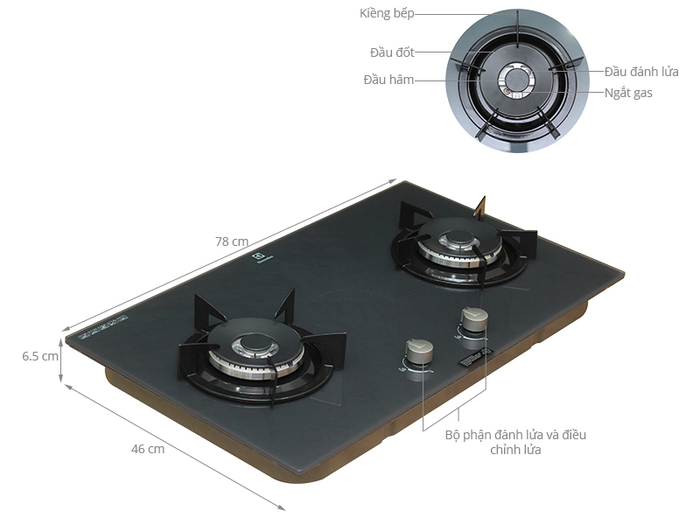 Bếp gas âm Electrolux EGT7627EG