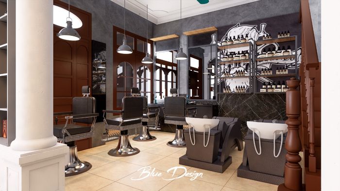 Thiết kế nội thất barbershop chuyên nghiệp bởi Blue Design