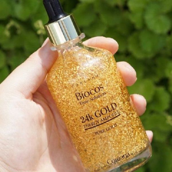 Hình ảnh thực tế serum vàng Coreana Biocos 24K Gold Energy Ampoule phiên bản cao cấp