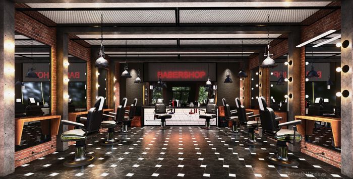 Không gian barbershop đậm chất nghệ thuật từ SENHOUSE