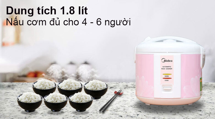 Nồi cơm điện Midea 1.8 lít MR-CM1805