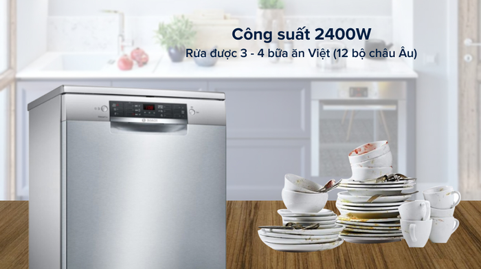 Hình ảnh máy rửa chén Bosch SMS46GI01P TGB - Thiết kế sang trọng, hiện đại