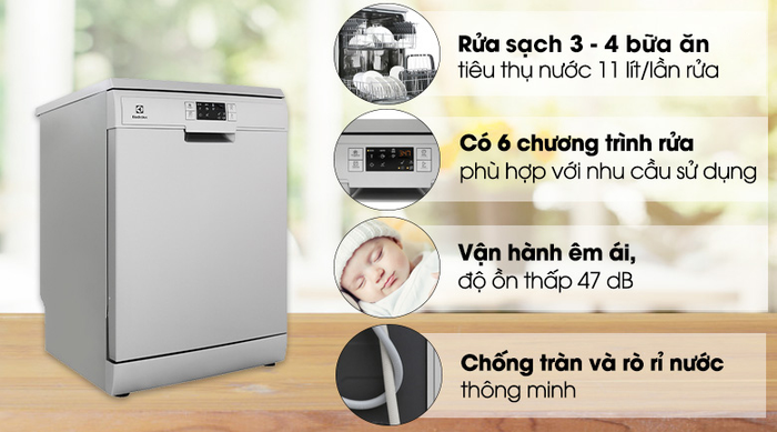 Hình ảnh máy rửa chén Electrolux ESF5512LOX - Phong cách Scandinavian đẳng cấp