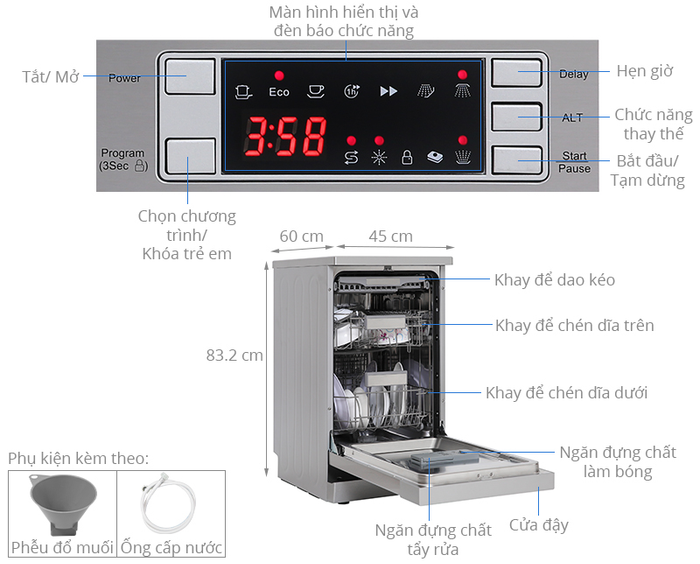 Hình ảnh thực tế Galanz W45A3A401S-0E1(SS) - Thiết kế inox bóng bẩy sang trọng