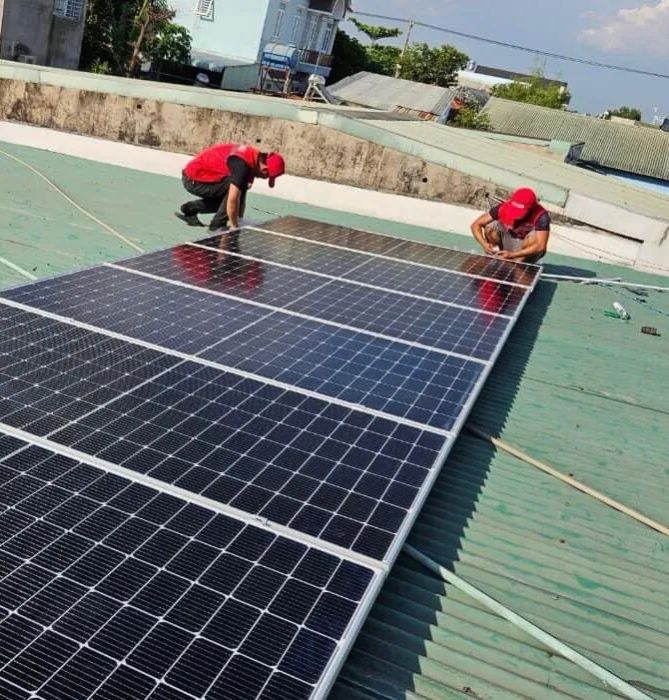 Hình ảnh thực tế hệ thống điện mặt trời do Vietsun Solar thi công