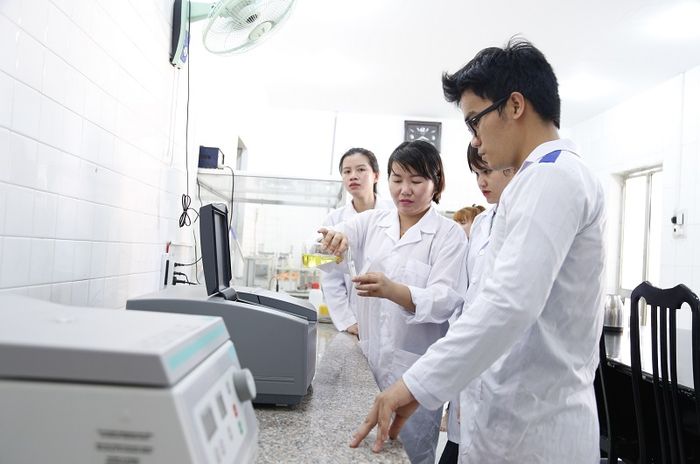 Hình ảnh sinh viên thực hành tại xưởng chế biến thực phẩm Đại học Đông Á
