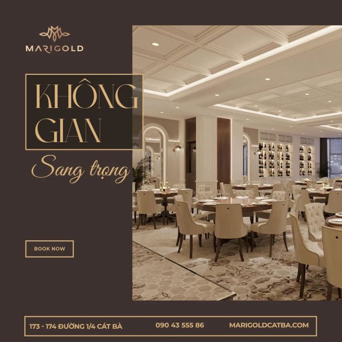 Không gian sang trọng tại Marigold Restaurant