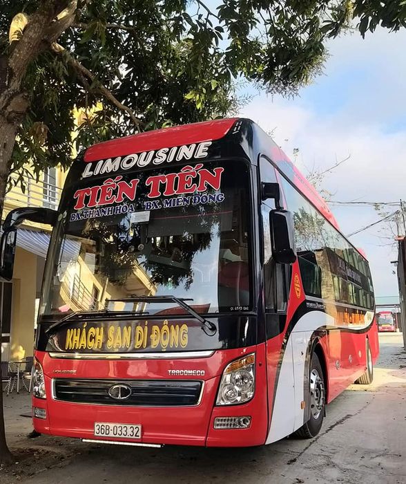 Hình ảnh nội thất tiện nghi trên xe giường nằm Tiến Tiến