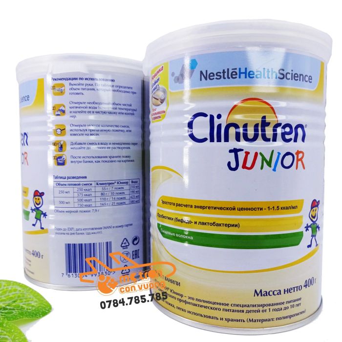 Hình ảnh chân thực Sữa Clinutren Junior nguyên hộp