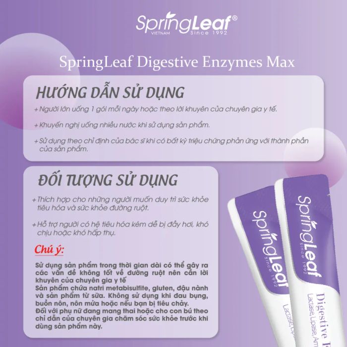 Ảnh Men Tiêu Hóa Springleaf-Digestive Enzymes Dạng Gói 1