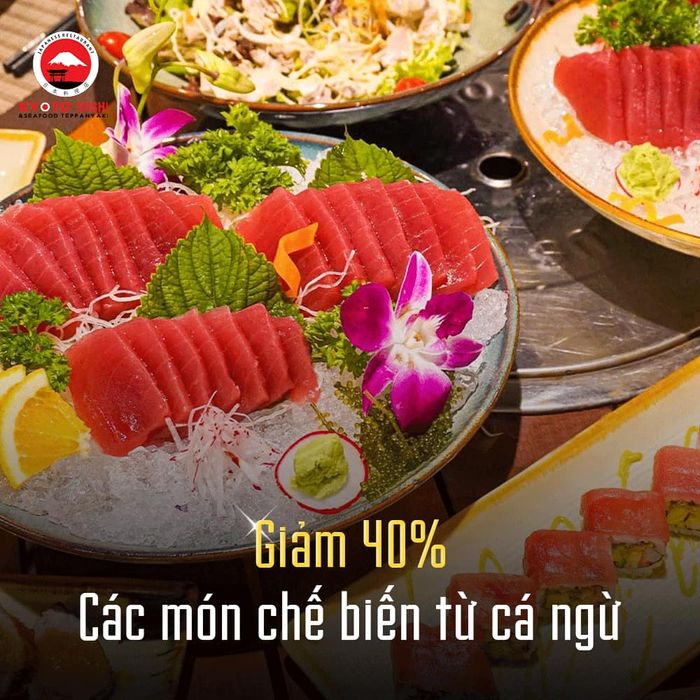 Ảnh 1 – Không gian Teppanyaki sống động tại KYOTO Sushi & Teppanyaki Restaurant
