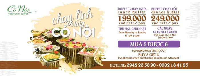 Khám phá không gian tinh tế và ẩm thực đặc sắc tại Buffet Chay Cỏ Nội