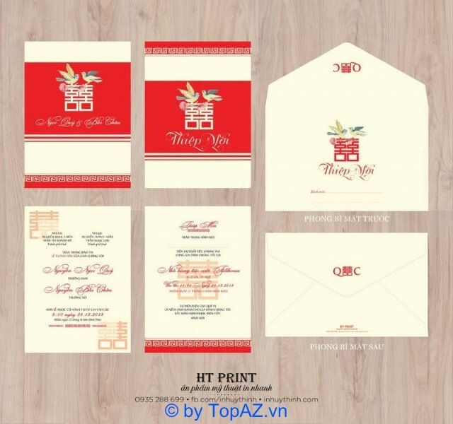 HT Print làm nên những tấm thiệp cưới tinh tế từ sự đơn giản