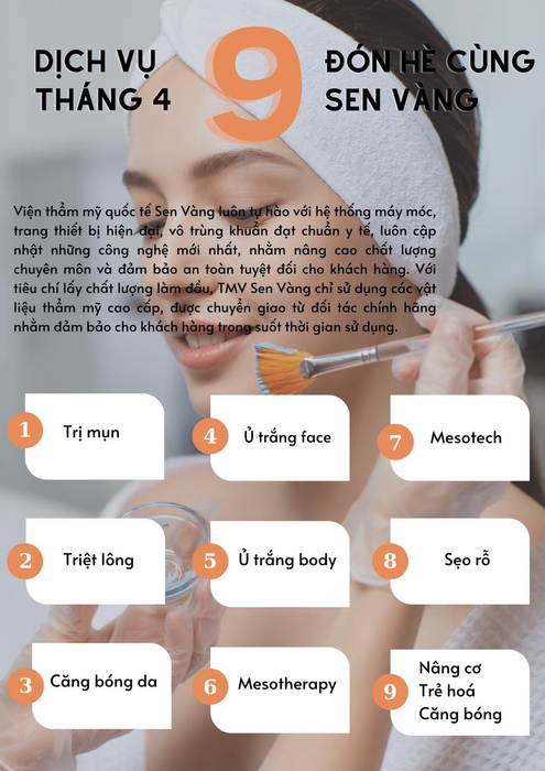 Không gian sang trọng đẳng cấp tại Viện Thẩm Mỹ Quốc Tế Sen Vàng