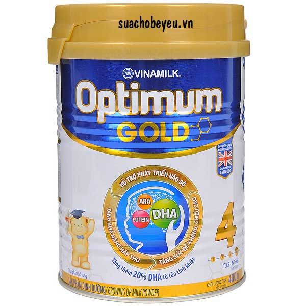 Hình ảnh sản phẩm Vinamilk Optimum Gold 4 - thiết kế bao bì sang trọng