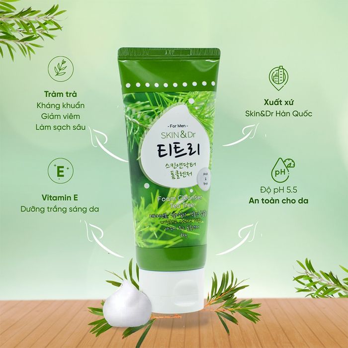 Hình ảnh chân thực sữa rửa mặt Tràm Trà Skin & Dr Tea Tree - phiên bản 2