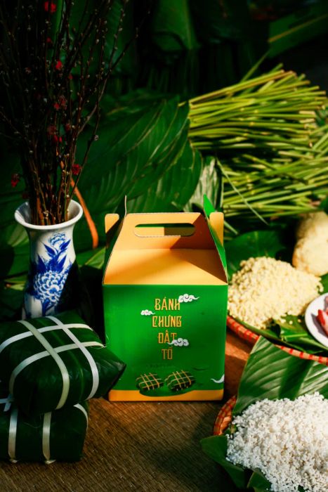Không gian sản xuất và trưng bày bánh chưng truyền thống tại Đất Tổ