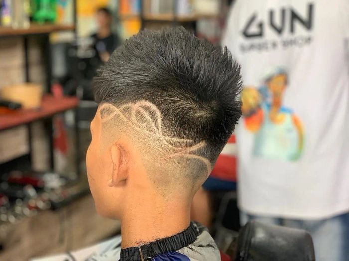 Hình ảnh không gian độc đáo tại Guns Barber Shop